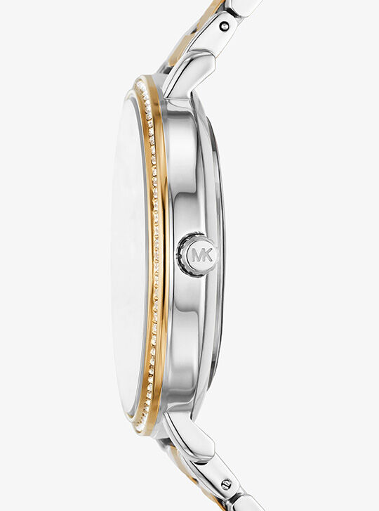 Pyper Pavé Two-Tone Logo Watch | Michael Kors Official Website