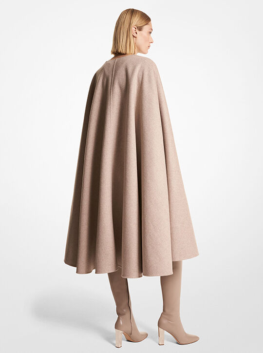 Double Faced Wool Melton Cape