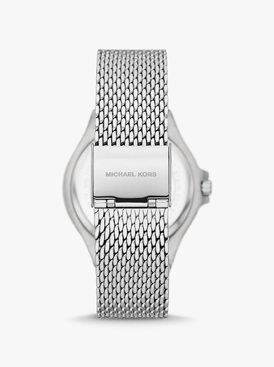 Lennox Pavé Silver-Tone Mesh Watch