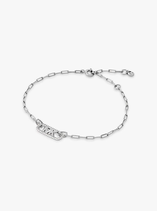 Michael Kors Sterling Silver Pavé Empire Link Chain Bracelet