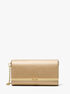 Mona Large Metallic Leather Clutch