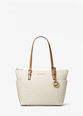 Jet Set Logo Top-Zip Tote Bag