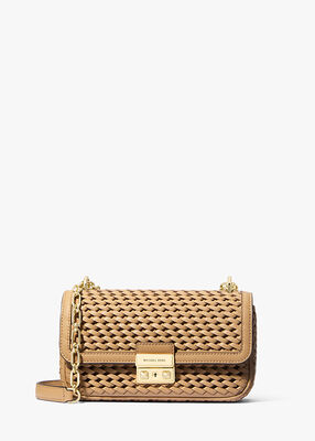 Tribeca Small Woven Leather Shoulder Bag