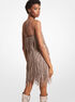 Bonded Suede Fringed Dress