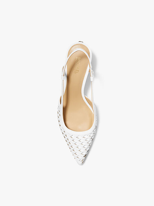 Alora Hand-Woven Leather Slingback Pump