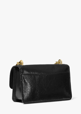 Claire Large Crackled Leather Convertible Shoulder Bag