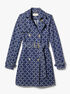 Empire Logo Jacquard Denim Trench Coat