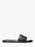 Saylor Hand-Woven Leather Slide Sandal