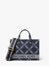 Gigi Small Empire Logo Jacquard Messenger Bag