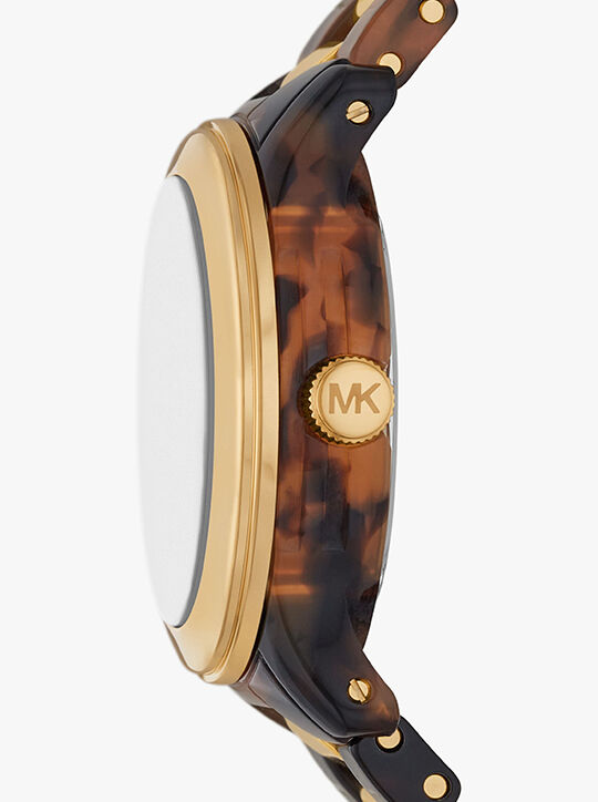 Runway Gold-Tone and Tortoiseshell Acetate Watch