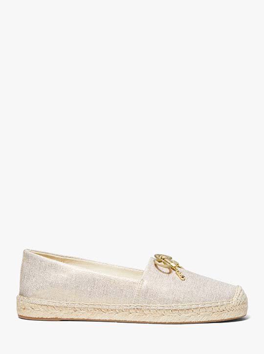 Nori Metallic Linen Slip-On Espadrille