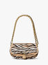 Mila Small Tiger Print Calf Hair Shoulder Bag