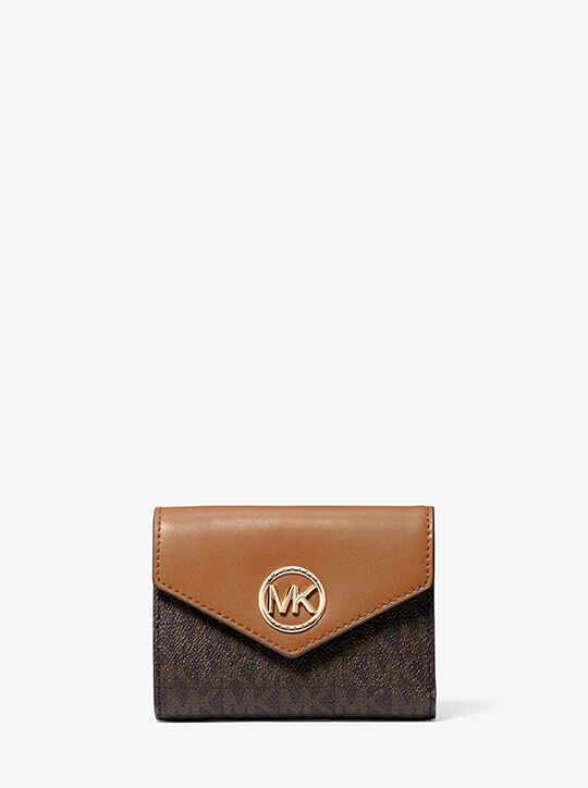 Carmen Medium Logo and Leather Tri-Fold Envelope Wallet