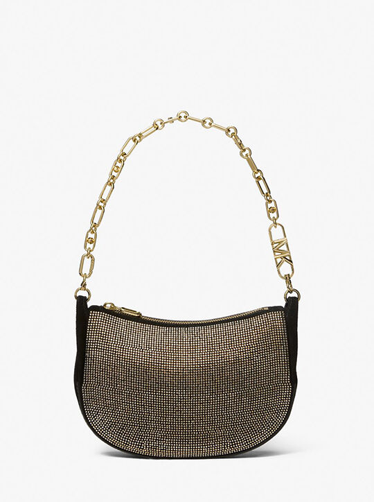 Kendall Small Embellished Suede Shoulder Bag