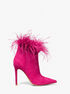 Whitby Feather Trim Suede Ankle Boot