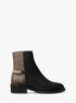 Carlisle Leather and Empire Monogram Ankle Boot