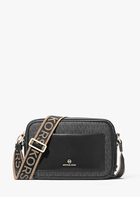 Maeve Large Logo and Faux Leather Crossbody Bag