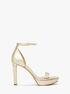 Margot Metallic Faux Leather Platform Sandal