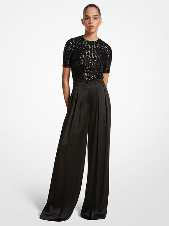 Satin Palazzo Pants