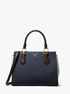 Marilyn Medium Color-Block Saffiano Leather Satchel