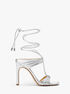 Gabriella Metallic Leather Lace-Up Sandal