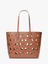 Eliza Large Perforated Empire Logo Tote Bag