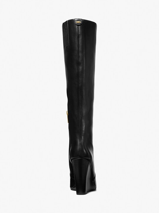 Isra Leather Wedge Boot