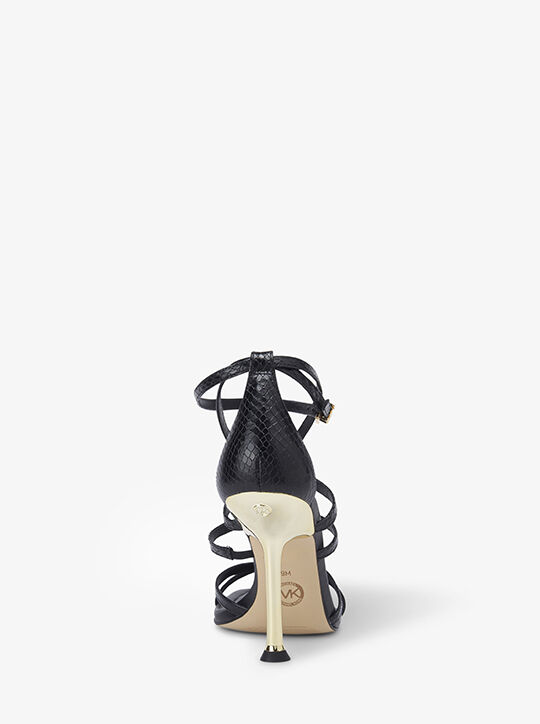 Imani Snake Embossed Leather Sandal