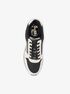 Billie Leather and Logo Jacquard Trainer