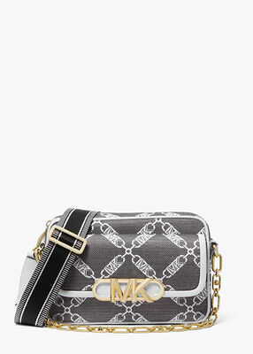 Parker Medium Empire Logo Jacquard Crossbody Bag