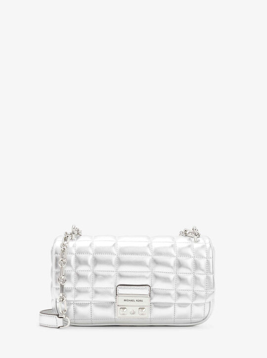 Tribeca Small Metallic Quilted Leather Shoulder Bag