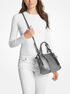 Sullivan Small Metallic Signature Logo Top-Zip Tote Bag