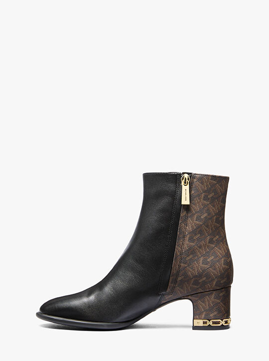 June Flex Leather and Empire Monogram Ankle Boot