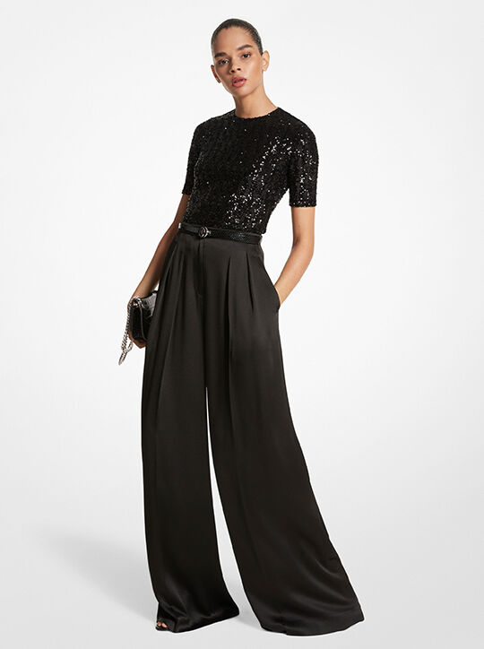 Satin Palazzo Pants