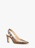 Darrington Crocodile Embossed Leather Slingback Pump