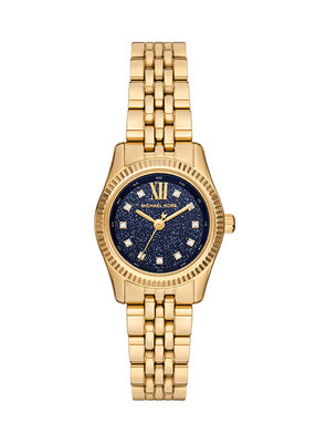 Michael Kors Lexington Three-Hand Gold-Tone Stainless Steel Watch