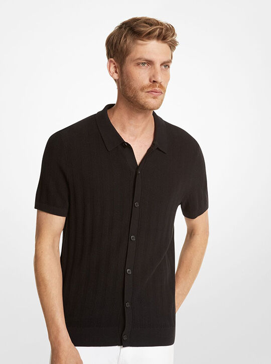 Textured Cotton Blend Shirt