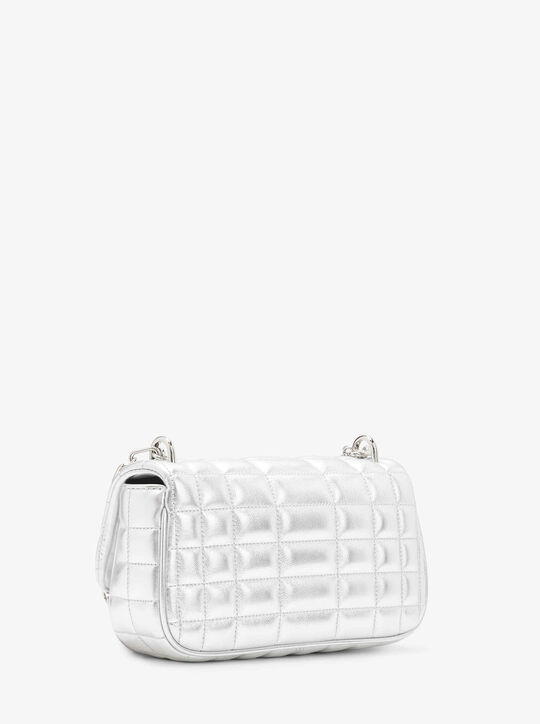 Tribeca Small Metallic Quilted Leather Shoulder Bag