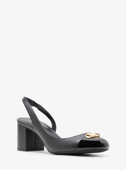 Perla Leather Slingback Pump