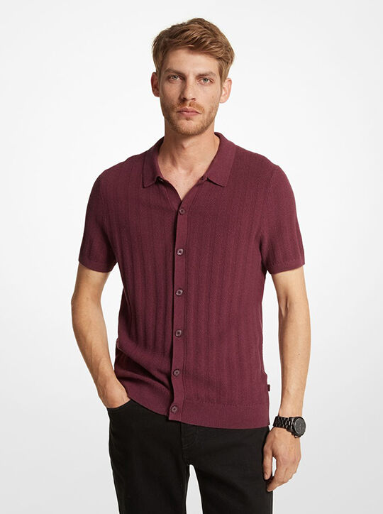 Textured Cotton Blend Shirt