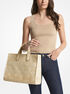 Gigi Large Empire Logo Jacquard Tote Bag